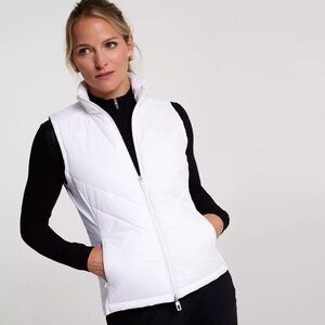 CALIA Women's Fall Lightweight Golf Vest in Pure White